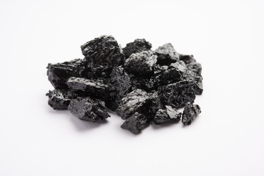 Shilajit is an ayurvedic medicine found primarily in the rocks of the Himalayas. selective focus